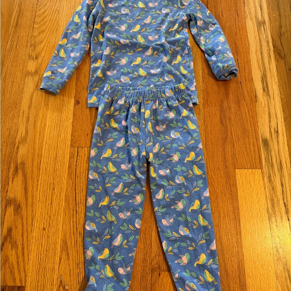 Copper Pearl Blue Bird Print Baby 12 Month Pajamas